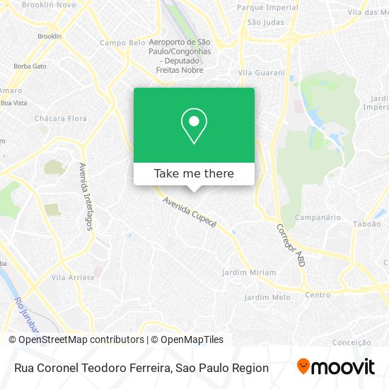 Mapa Rua Coronel Teodoro Ferreira