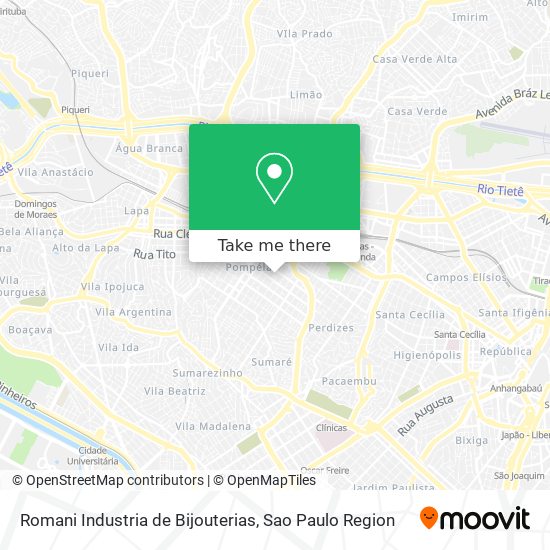 Romani Industria de Bijouterias map