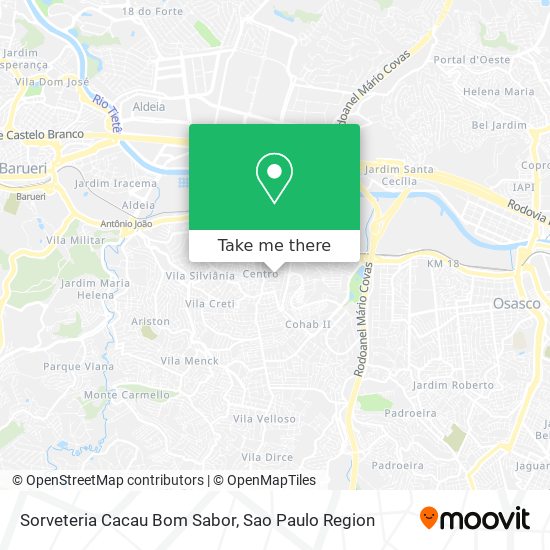 Sorveteria Cacau Bom Sabor map