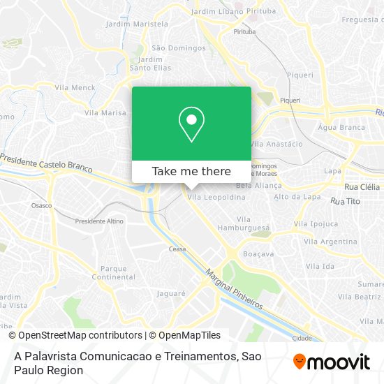 A Palavrista Comunicacao e Treinamentos map