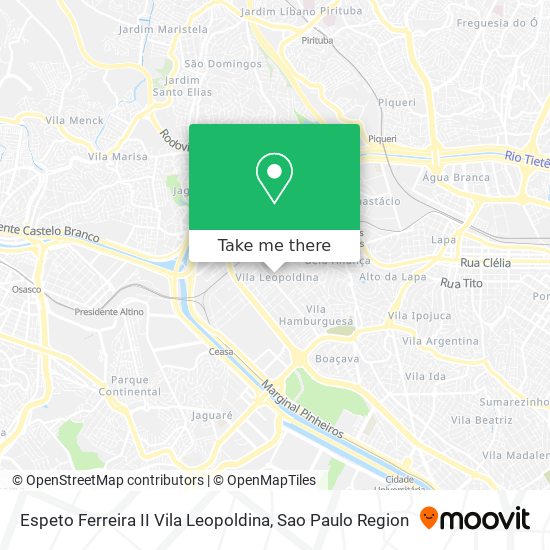 Espeto Ferreira II Vila Leopoldina map