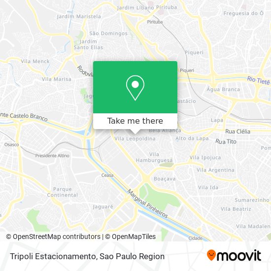 Mapa Tripoli Estacionamento