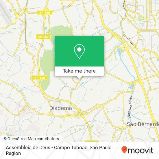 Assembleia de Deus - Campo Taboão map