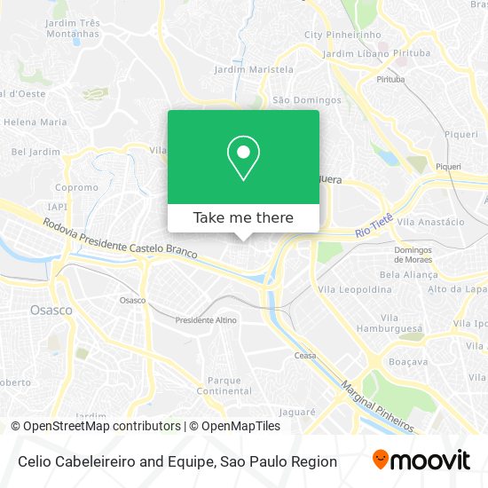 Celio Cabeleireiro and Equipe map