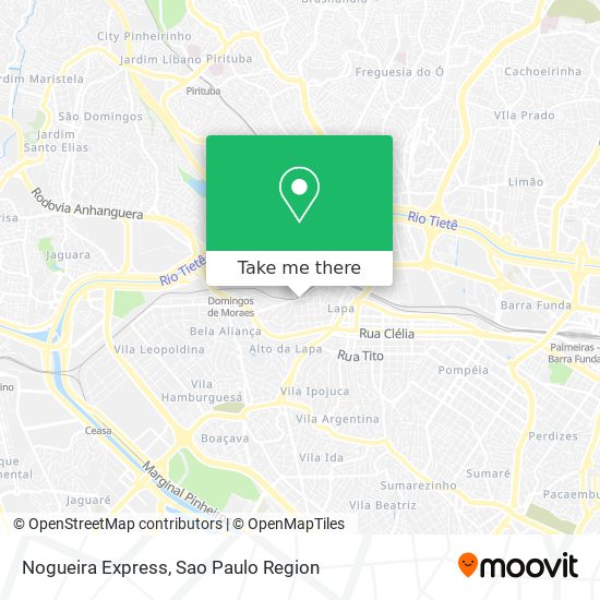 Nogueira Express map