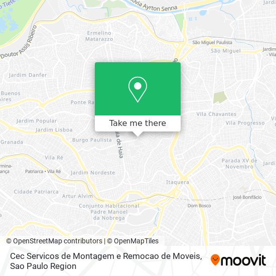 Cec Servicos de Montagem e Remocao de Moveis map