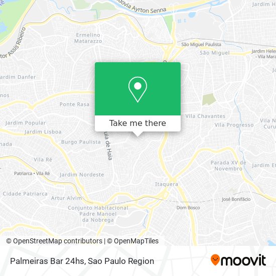 Mapa Palmeiras Bar 24hs