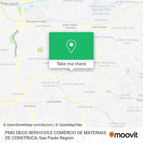PMG DECO SERVICOS E COMERCIO DE MATERIAIS DE CONSTRUCA map