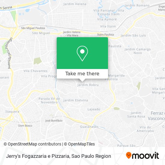 Mapa Jerry's Fogazzaria e Pizzaria