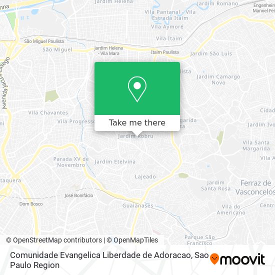 Comunidade Evangelica Liberdade de Adoracao map