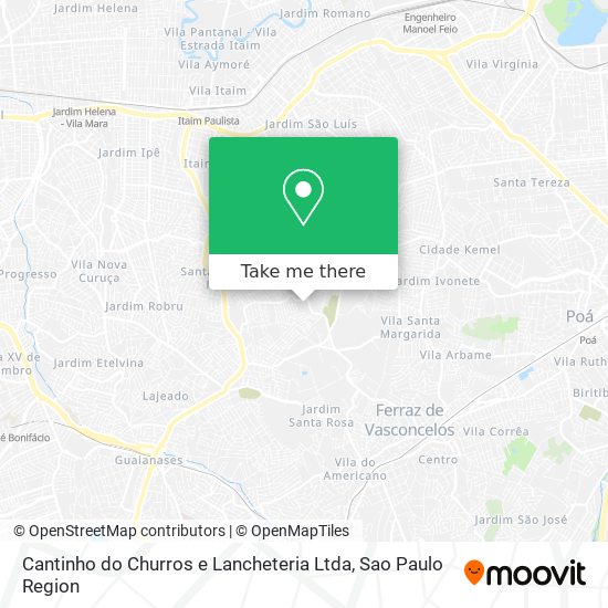 Cantinho do Churros e Lancheteria Ltda map