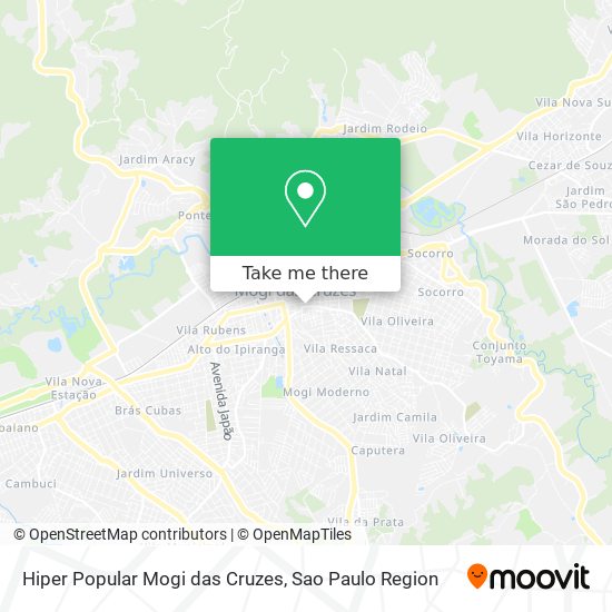 Hiper Popular Mogi das Cruzes map