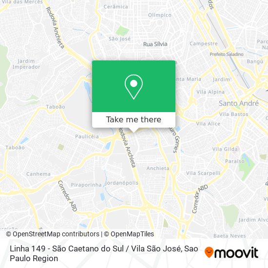 Linha 149 - São Caetano do Sul / Vila São José map