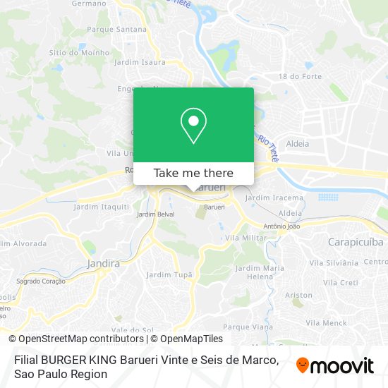 Filial BURGER KING Barueri Vinte e Seis de Marco map