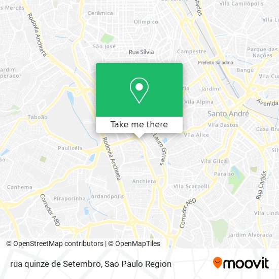 rua quinze de Setembro map