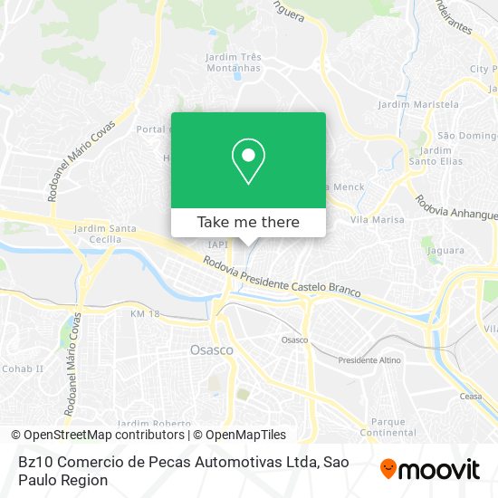 Bz10 Comercio de Pecas Automotivas Ltda map