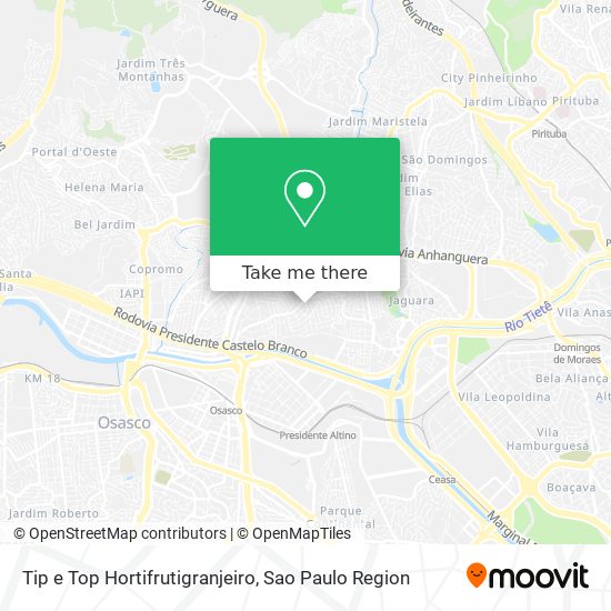 Mapa Tip e Top Hortifrutigranjeiro