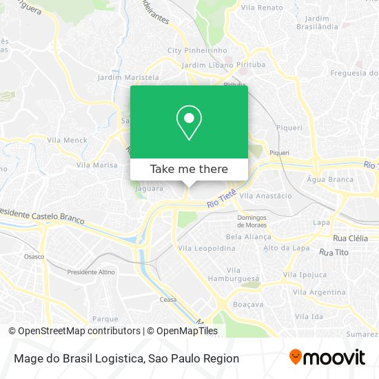 Mage do Brasil Logistica map