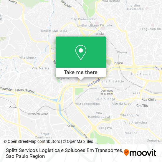 Splitt Servicos Logistica e Solucoes Em Transportes map