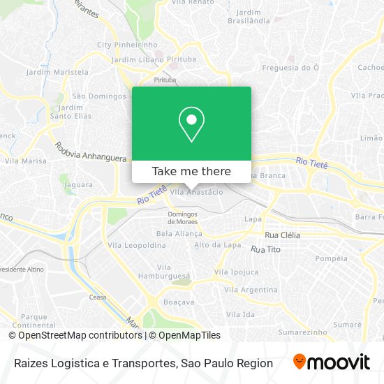 Raizes Logistica e Transportes map