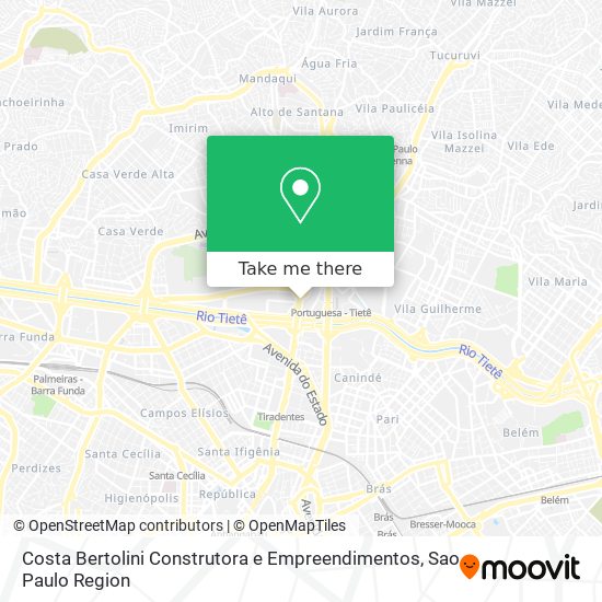 Mapa Costa Bertolini Construtora e Empreendimentos