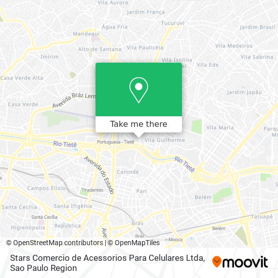 Stars Comercio de Acessorios Para Celulares Ltda map