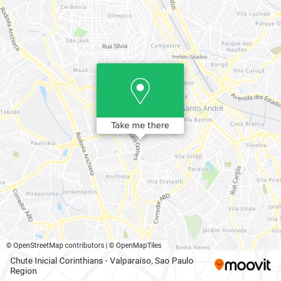 Chute Inicial Corinthians - Valparaíso map