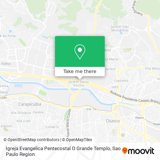 Mapa Igreja Evangelica Pentecostal O Grande Templo