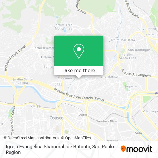 Igreja Evangelica Shammah de Butanta map