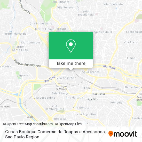 Mapa Gurias Boutique Comercio de Roupas e Acessorios