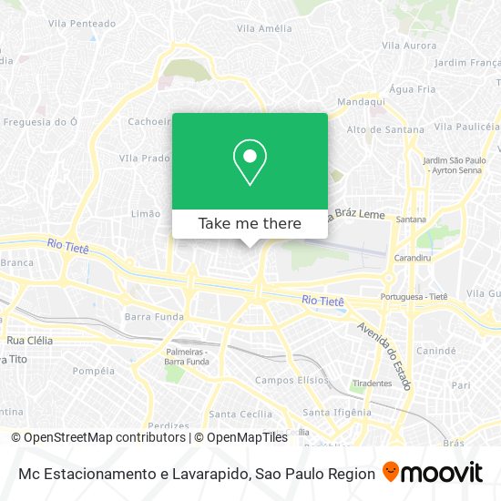 Mc Estacionamento e Lavarapido map