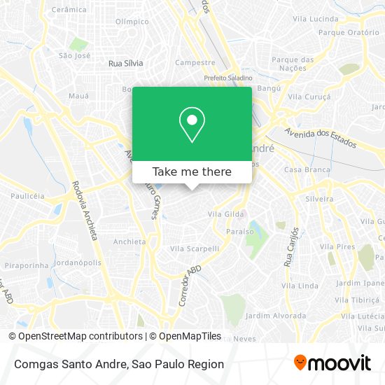 Comgas Santo Andre map