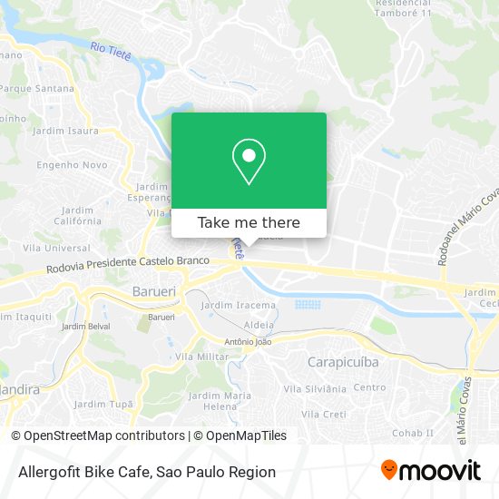 Mapa Allergofit Bike Cafe