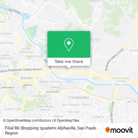 Filial Bk Shopping Iguatemi Alphaville map