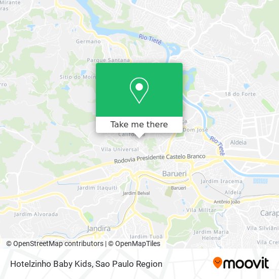 Hotelzinho Baby Kids map