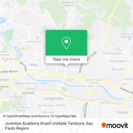 Mapa Juventus Academy Brasil Unidade Tambore