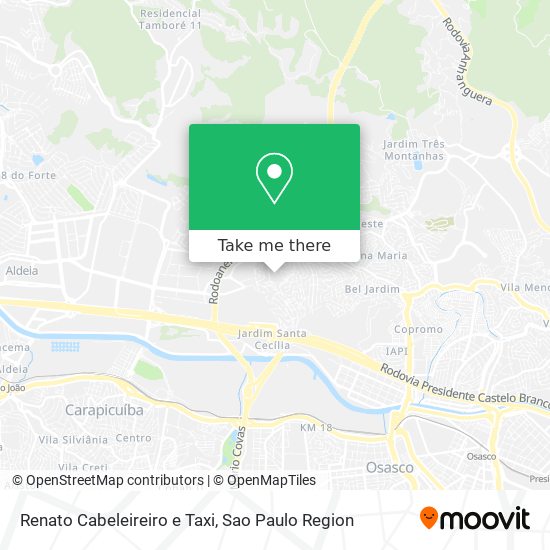 Mapa Renato Cabeleireiro e Taxi