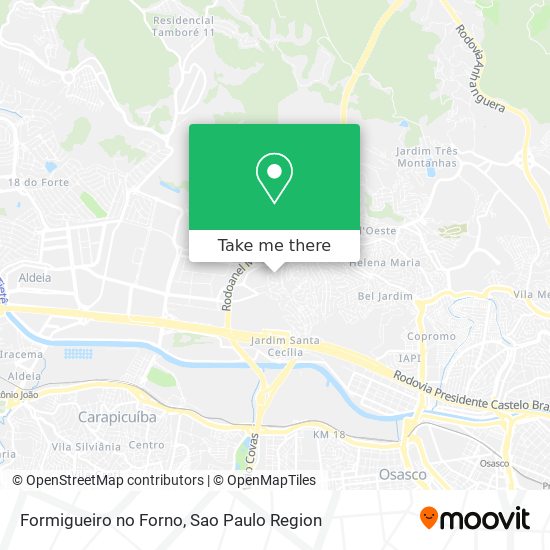 Mapa Formigueiro no Forno