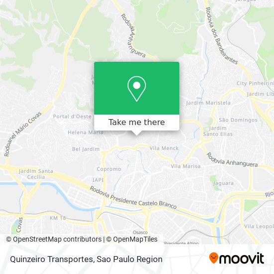 Quinzeiro Transportes map