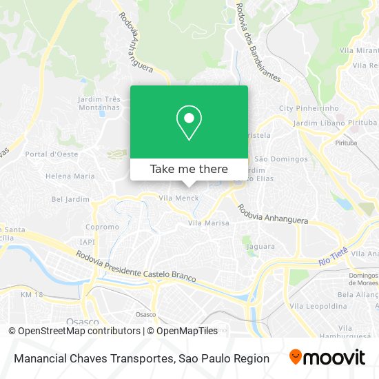 Mapa Manancial Chaves Transportes