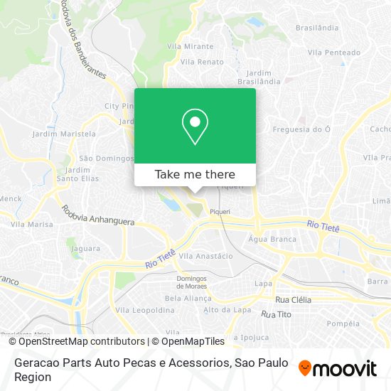 Mapa Geracao Parts Auto Pecas e Acessorios