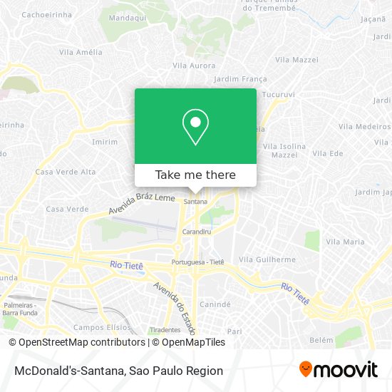 McDonald's-Santana map