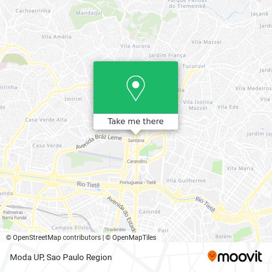 Moda UP map