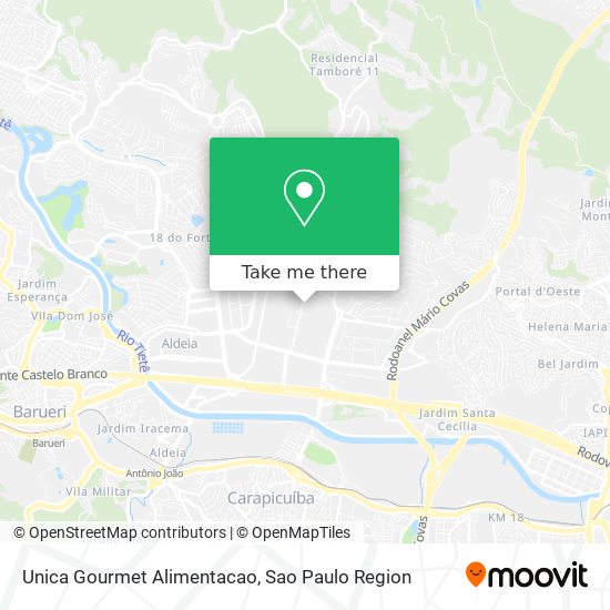 Unica Gourmet Alimentacao map