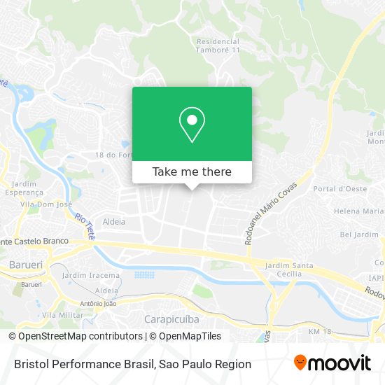 Bristol Performance Brasil map