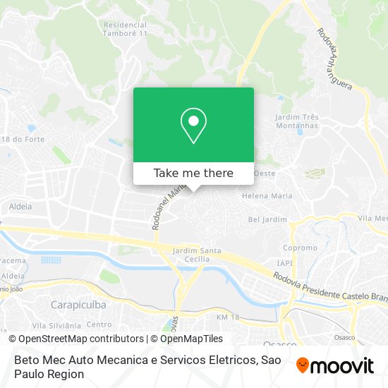 Mapa Beto Mec Auto Mecanica e Servicos Eletricos