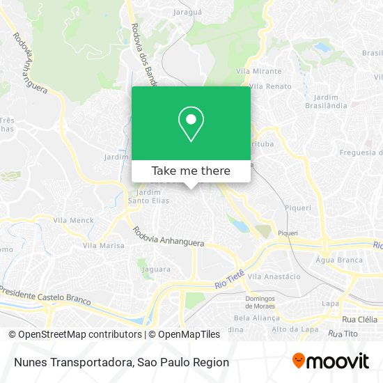 Nunes Transportadora map