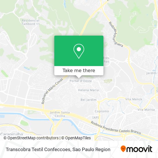 Transcobra Textil Confeccoes map