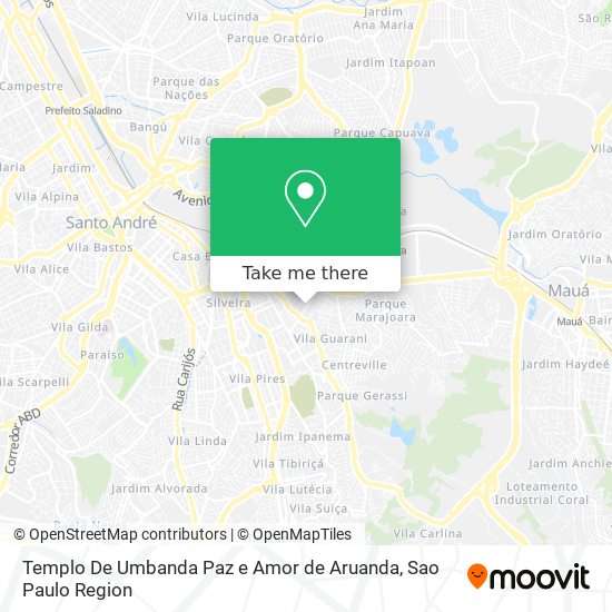 Mapa Templo De Umbanda Paz e Amor de Aruanda