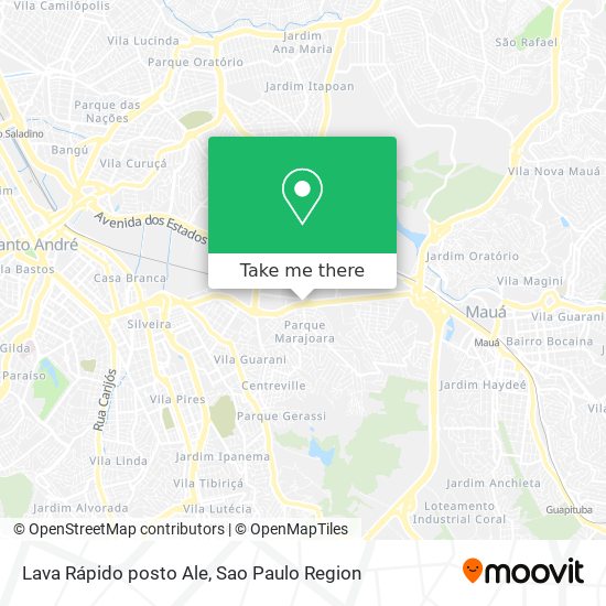 Lava Rápido posto Ale map